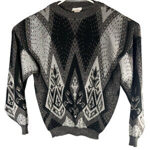 Vintage Men's Peter Werth Argyle Crew Neck Sweater size XL